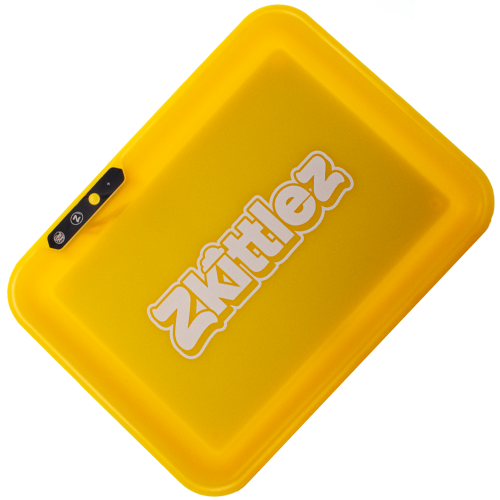 Zkittlez (Yellow) LED Glow Rolling Tray by Glow Tray