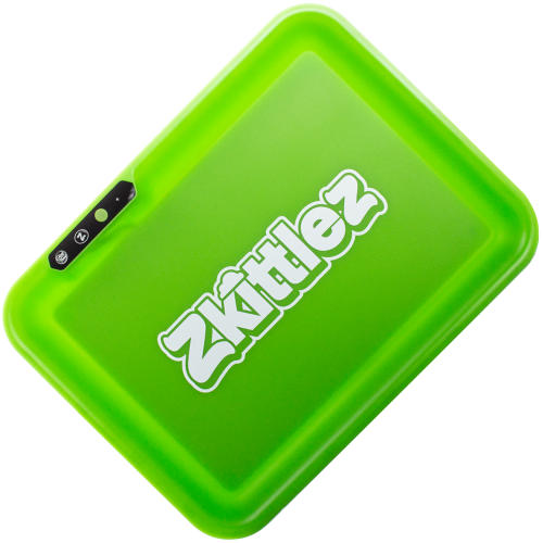 Zkittlez (Green) LED Glow Rolling Tray by Glow Tray