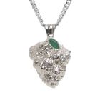 Platinum OG Kush Bud Necklace with Emerald by Ras Boss 