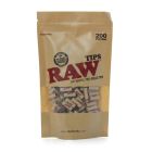 Raw Authentic 200 Pre-Rolled tips 200p Pieces Per Bag