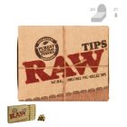 RAW Natural Unrefined Re-Rolled Filter Roach Tips (21/Tips