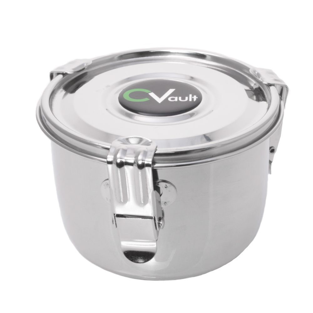 CVault Stainless Steel Holder With Boveda Humidity Pack- Large .95 Liters Wholesale