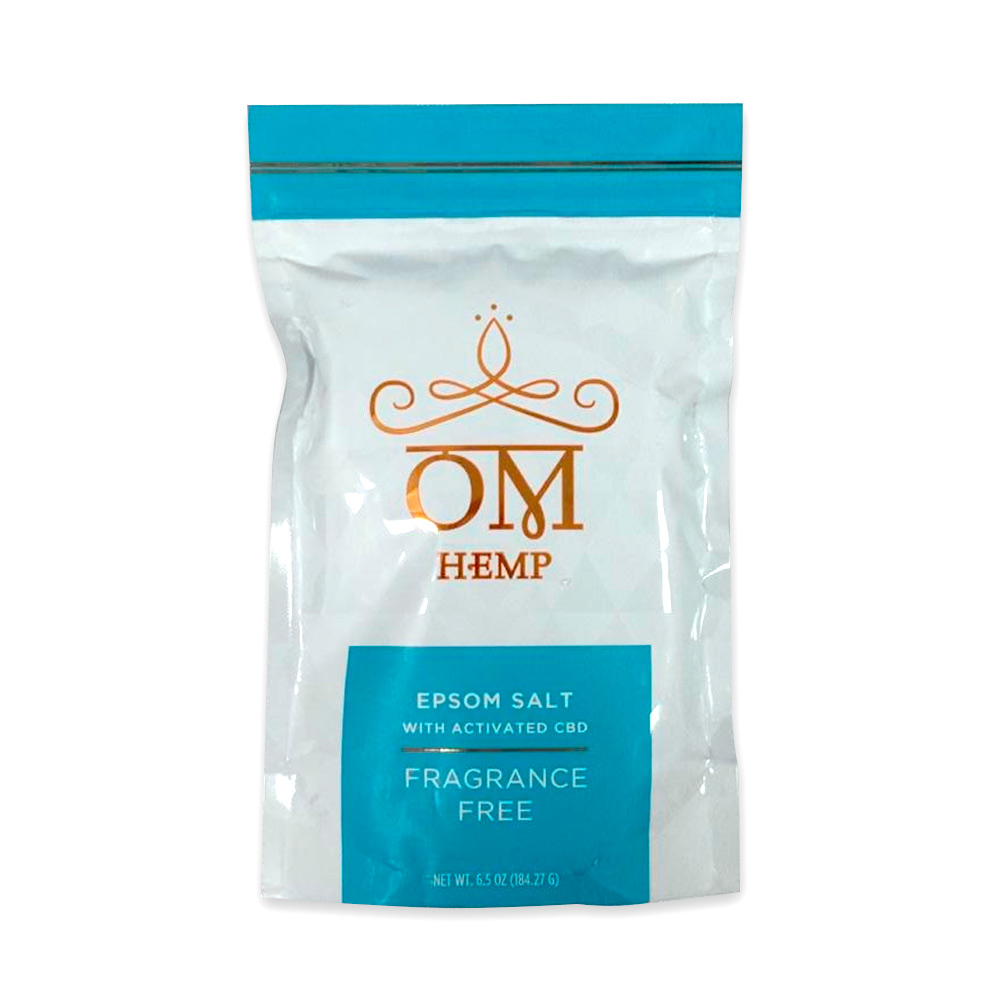 Fragrance Free Epsom Bath Salts with Activated CBD from Om Wellness Wholesale