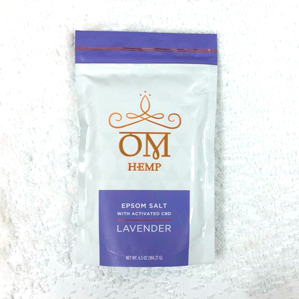 Lavender Epsom Bath Salts with Activated CBD from Om Wellness Wholesale