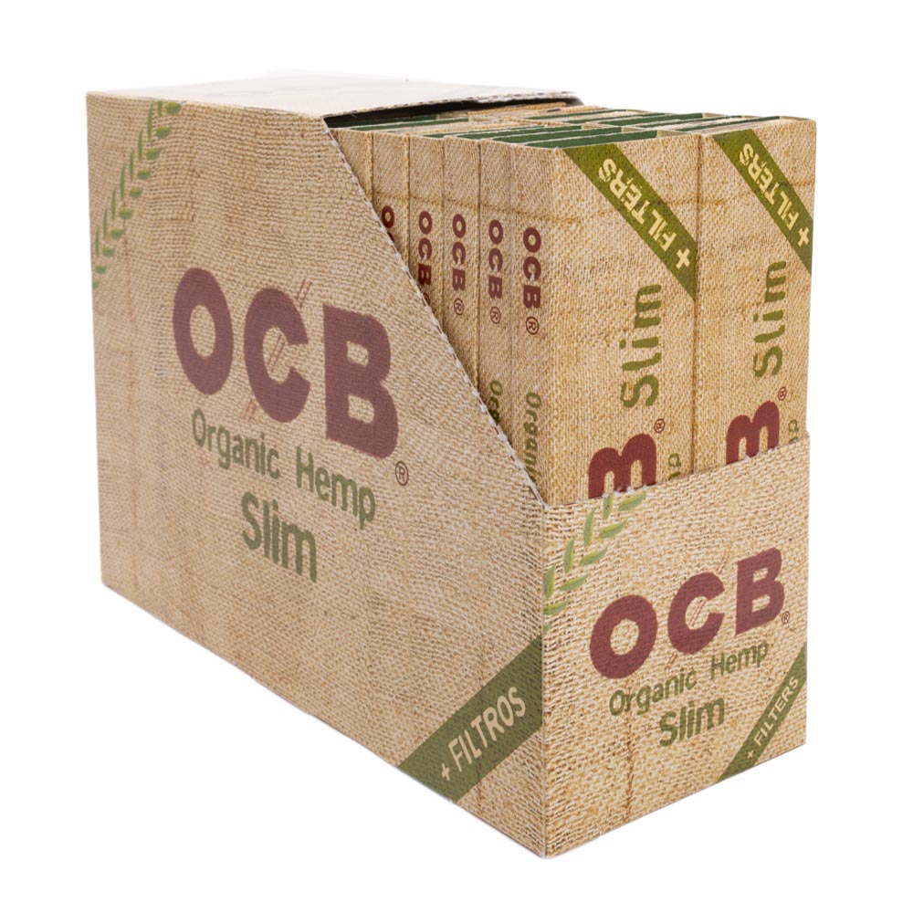 OCB Organic Hemp King-Size Slim Rolling Papers Tips Wholesale