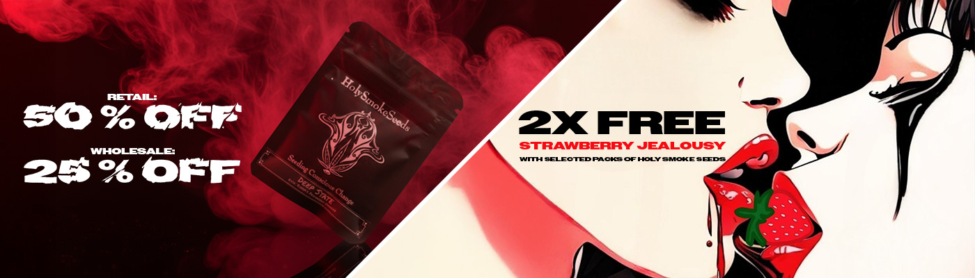 Holy Smoke Seeds Sale at PureSativa – 50% Off Retail & 25% Off Wholesale While Stocks Last