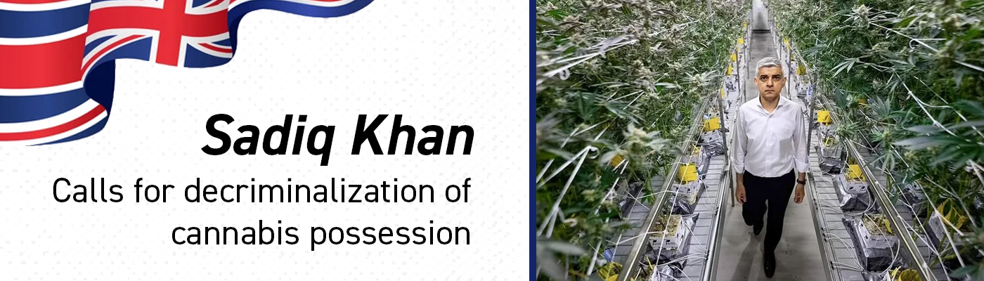 Sadiq Khan Calls for decriminalization of cannabis possession 