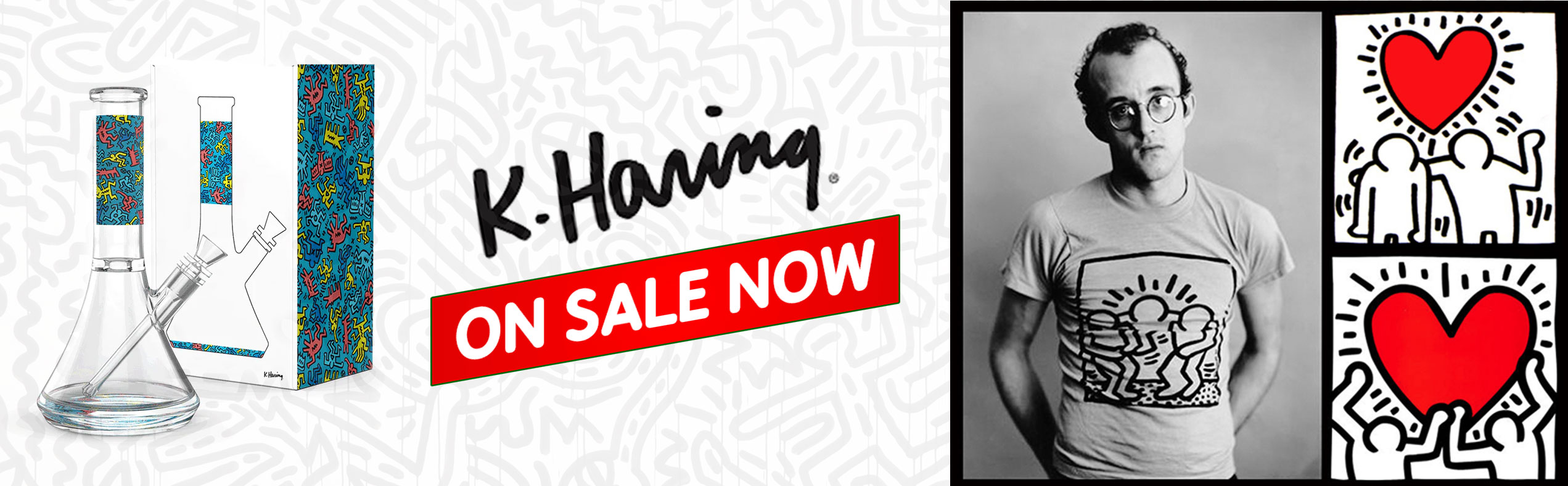 Keith Haring Glass Bongs Sale
