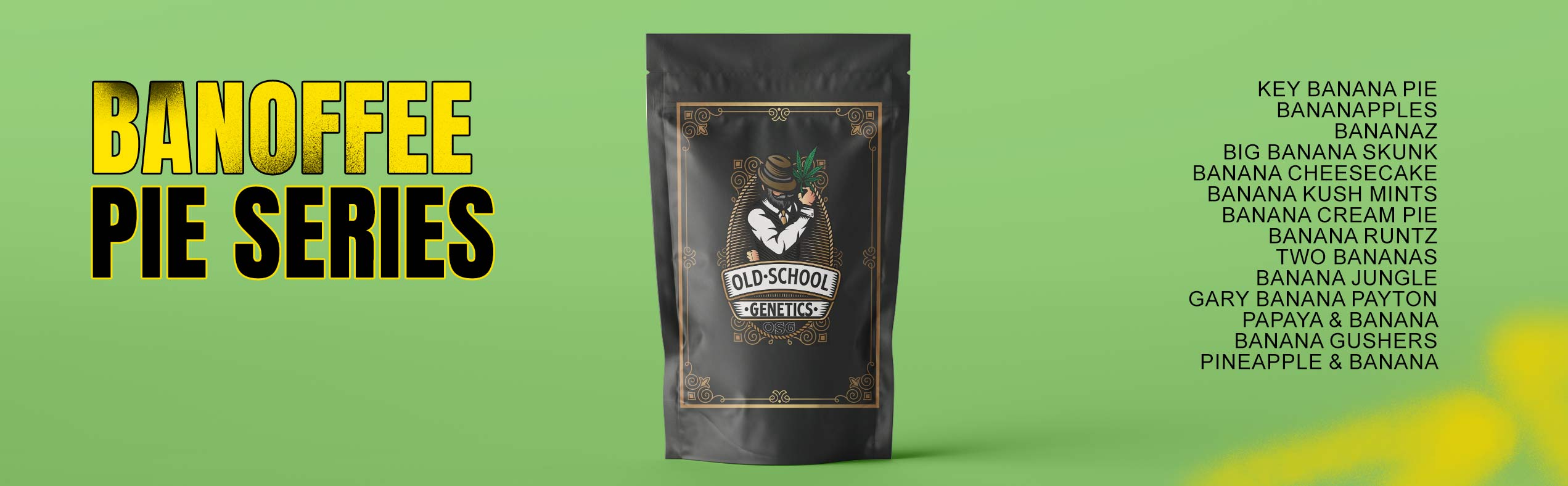 Old School Genetics Cannabis Seeds Banoffee Pie Series