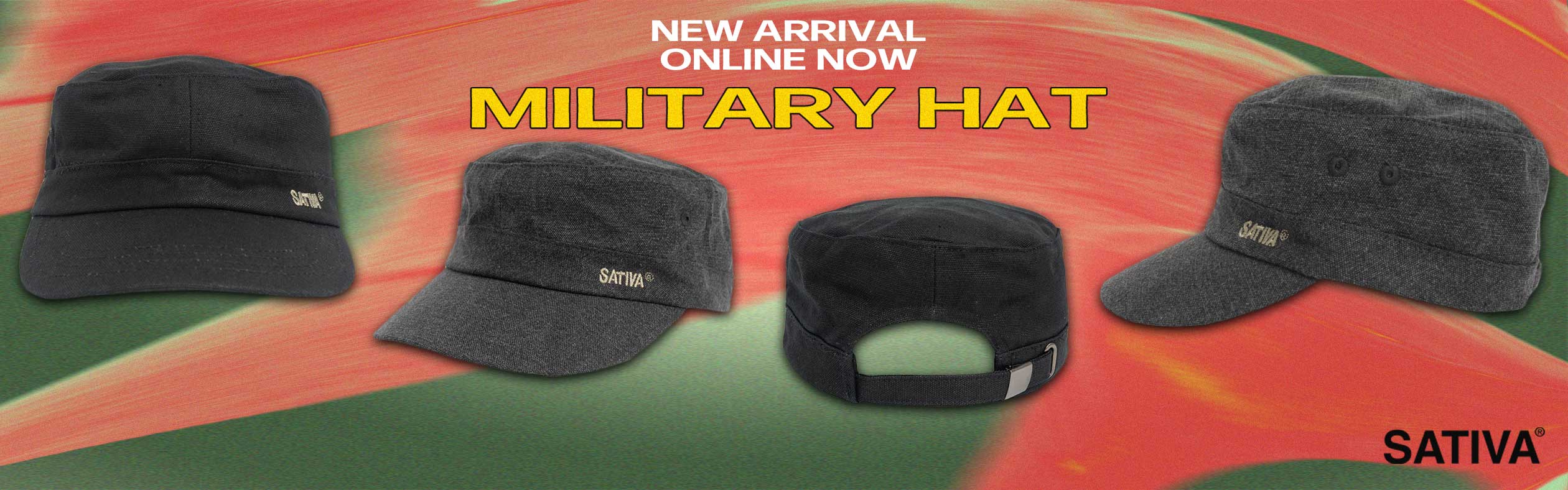 Sativa Bags Military Hat Hemp