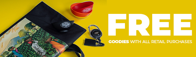 FREE cotton bag, silicone bowl and lighter Leash with every retail purchase