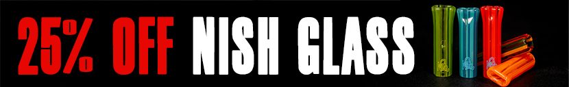 All Nish Glass Filter Tips discounted by 25% on retail