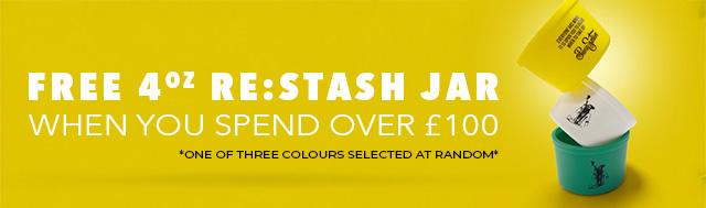 Free 4oz Re:Stash Jar when you spend over £100