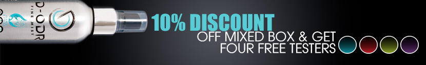 10% Off Each D-ODR Mixed Box And Four FREE Tester