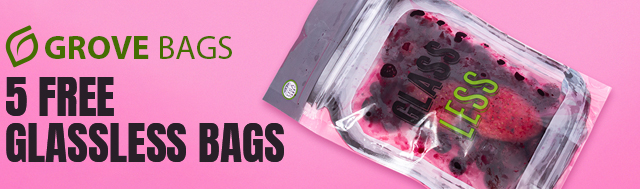 Retail Only: Buy any Grove Bags product and get 5x Glassless Grove Bags for free!