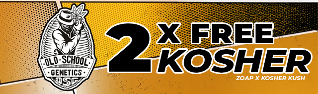 Get 2x The Zosher (Zoap x Kosher Kush) with every pack
