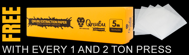 Free 100pc pack 10x10cm Extraction Papers and 5m Extraction Paper Roll With Every 1 And Two Ton Press by Qnubu