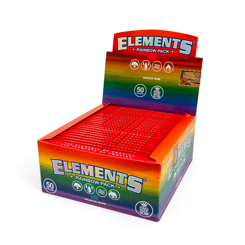 King Size Ultra-Thin Rainbow Rolling Papers Elements Wholesale