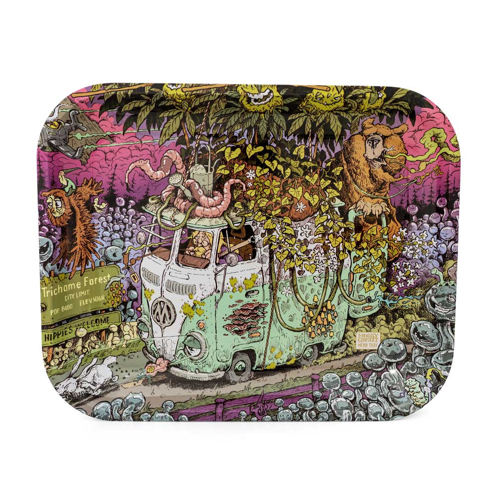 Mossy Giant Trip To Trichome Forest Rolling Tray Large Wholesale