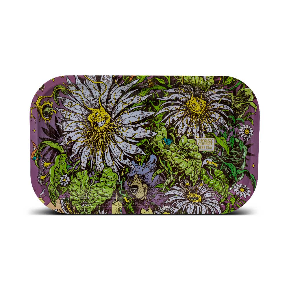 Mossy Giant Flower Rolling Tray Medium Wholesale