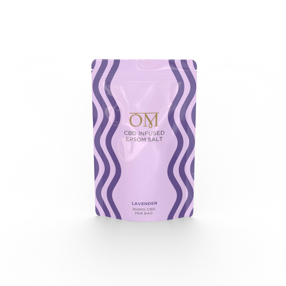 Lavender Epsom Bath Salts with Activated CBD from Om Wellness Wholesale