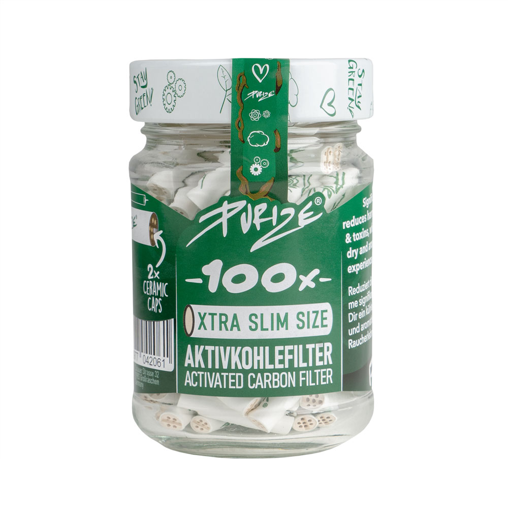 Filter Tips in White With Activated Charcoal by Purize