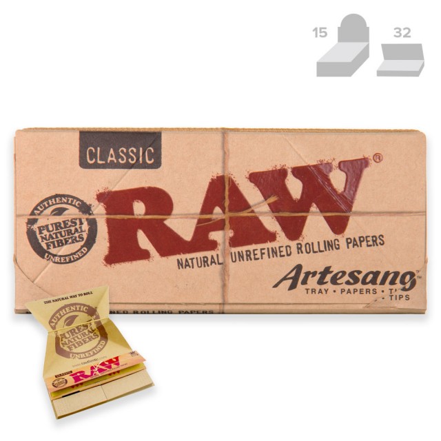 RAW Classic Artesano KingSize Slim Natural Rolling Papers Wholesale