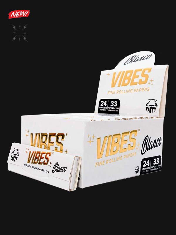 Vibes Fatty Rolling Papers with Tips Blanco Wholesale