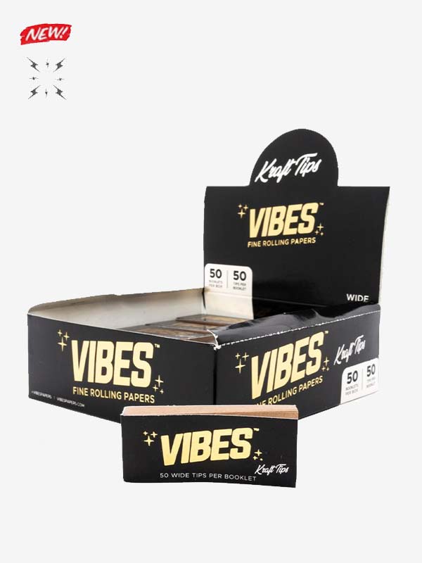 Perforated Kraft Rolling Tips by Vibes Wholesale