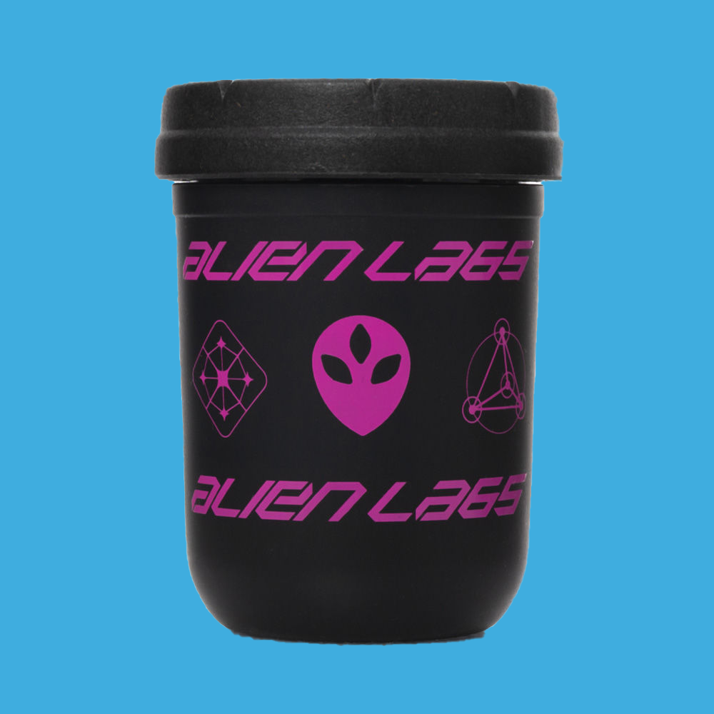 Black & Pink 8oz AlienLabs Mason Stash Jar by RE:STASH - Wholesale