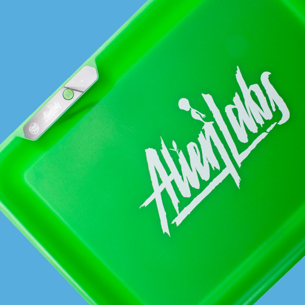 AlienLabs Green LED Rolling Tray by Glow Tray Wholesale