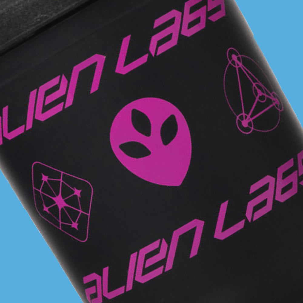 Black & Pink 8oz AlienLabs Mason Stash Jar by RE:STASH - Wholesale